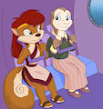 Venus & Ottoline In An Escape Pod (Commission) by Tho6Who4e2000