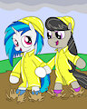 Raincoat couple vinyl and Octavia by mucky