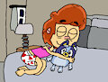 Ollie Allen Sleeping with a Bluey Plush