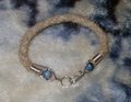 Gray Wolf Hair Bracelet  by WolfofSamhain