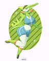 Virizion Alt.  Pinup by DudeRedBlue
