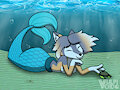 Heather's Mermay Pin Up by VulpivoidRubber