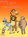 Madagascar 20th Anniversary by PrincessTheWolf
