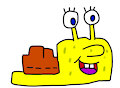 spongebob as a snail