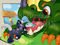 Oh no! The little mutt fell into the fluffy dragon trap by HiSpritezzz