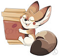 YCH Commission Coffee Fennec fox by fennekfuchs