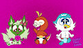 Anthro Baby Paldea Starters by ScratchandMeppsFan19