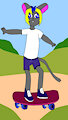 Avvi skateboarding by NickyCoolBun