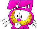 garfield in a bunny costume