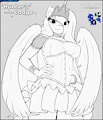 Nyx/Luna tall line art.