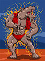 Terry Bogard become Hippopotamus TF stage 5 End by WhiteGuardian