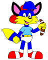 Alex the Australian Fox Holding a Boomerang by CartoonFoxArt2002