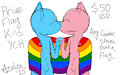 Pride Flag Kiss YCH by FlamingAzalea