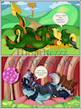 COMMISSION / A fluffy dragon ate the silly mutt