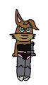 Bunnie Rabbot In A Black Leotard