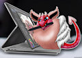Adelina Doing Digital Drawing - HeartlessAngel3D by HeartlessAngel