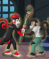 Fighting Over Monkey Staff by nobodyish0me