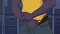 Dax undressing in the locker room
