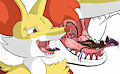About to be Devoured by Delphox by madaraoluv2