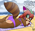 Beach with Bamboo by BlackSquirrel