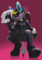 Sexy Lucario. Police Version. Comm.#851 by cyndybell