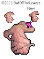Hue Shifting in a New Sprite of Rose the Fruit Bat by BatOfTheLeaves