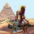 Azir and Horus, Fighting by TheBigBlackCod
