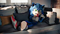 Sonic Chilling Out by FluffySonicHero