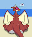 Dragon at the beach by AlphabetABC