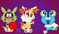 Anthro Baby Kalos Starters by ScratchandMeppsFan19