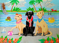 Pool Pups by FoxyFlapper
