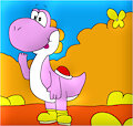 Silly Pink Yoshi by frogtable125