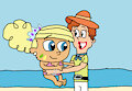 Brianna and Honey at the Beach