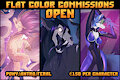 FLAT COLOR COMMISSIONS ARE OPEN!