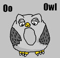 O is for Owl #3 (My Version) - Owl (Alphabetimals)