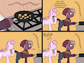 Ponies Cooking Mushrooms by FlamingAzalea