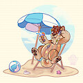 🏖️ Beach Day Pooltoy YCH for Arlie🏖️ by henryjdoe