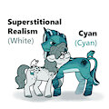 White and Cyan - Horse Race Tests - MLP design by claragonza3