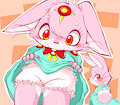 rabbit's skirt lifted up by enorapi