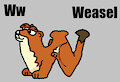 W is for Weasel #3 (My Version) - Weasel (Alphabetimals)