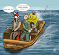 Billy Otter Checks On Some Fishermen by LongTom