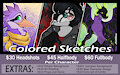 Colored Sketch Commission Sheet