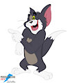 Tom the Cat (+ Tom and Jerry styled Background) by Minochu96