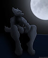 Werewuff under the moon by Rahir