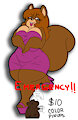 Chonky squirrel by chonkyburr