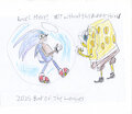 Sonic Fanart 2025: Racing Spongebob I Guess by BatOfTheLeaves