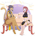 Commission: Girl talk by QuiteSplendid