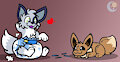 Ricky and plushie eevee poke-card battle by Flyman53