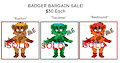$30 Badger Bargain Sale Adoptables