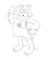 Flat Ralsei by paperboio
